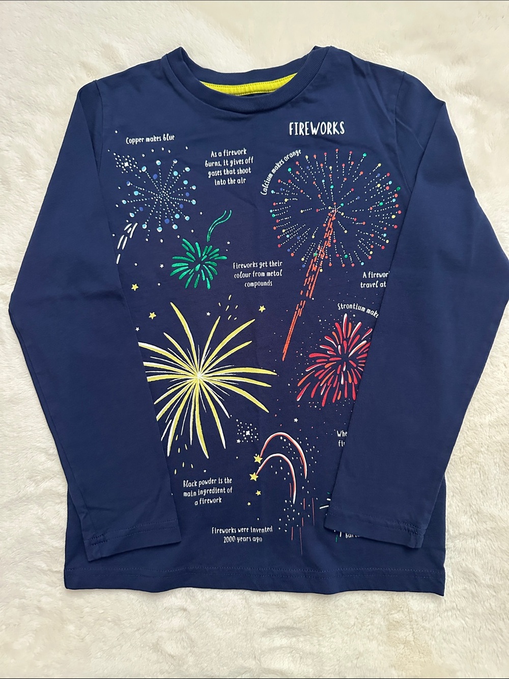 Mini Boden Fireworks LS Tee (7/8)